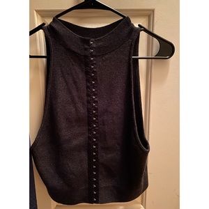 VICTORIA’S SECRET BRAND NEW BLACK CROP TOP. Size L